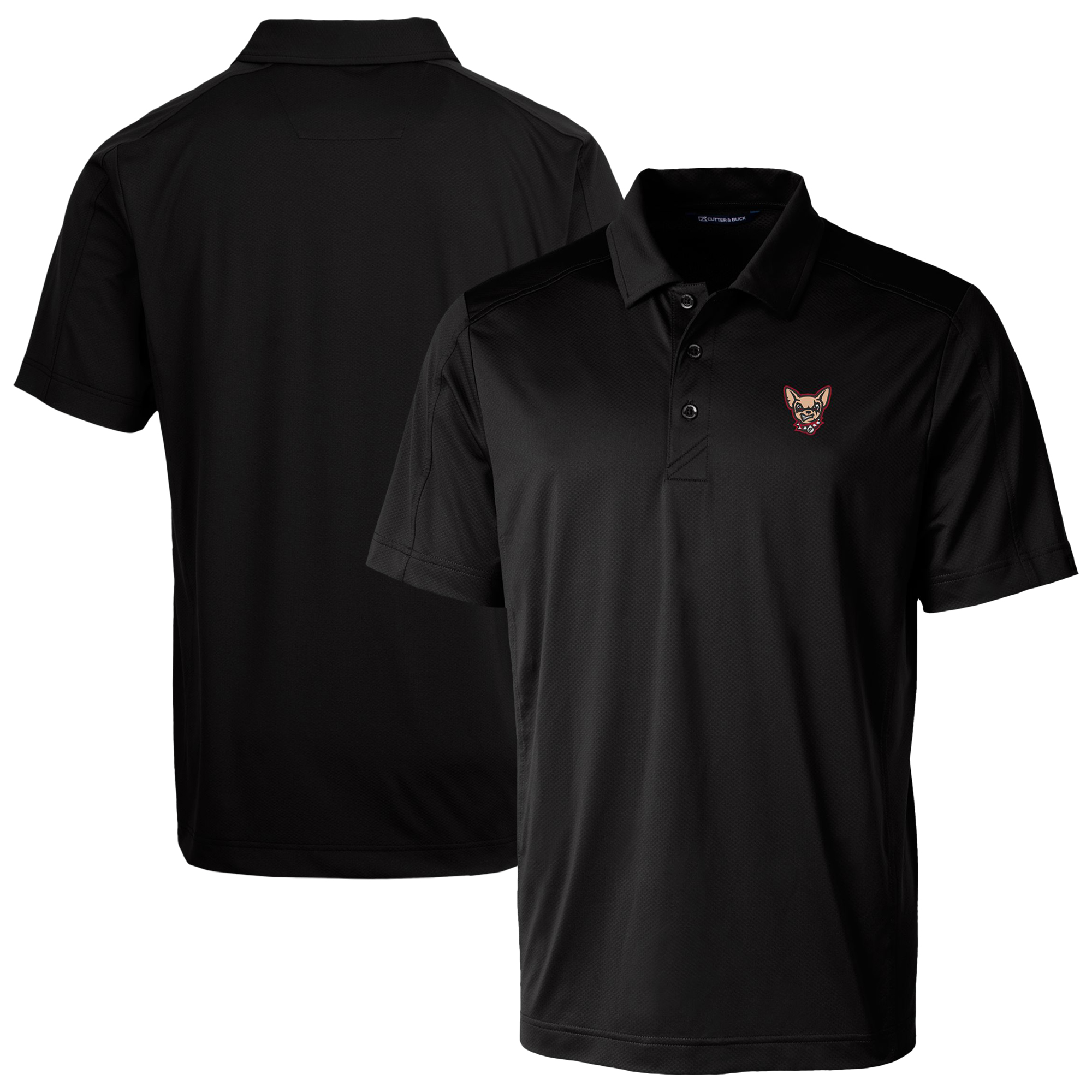 Men's Cutter & Buck Black El Paso Chihuahuas Big & Tall Prospect Textured Stretch Polo