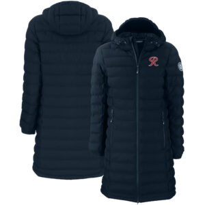 Women's Cutter & Buck  Navy Tacoma Rainiers Mission Ridge Repreve Eco Insulated Long Puffer Jacket