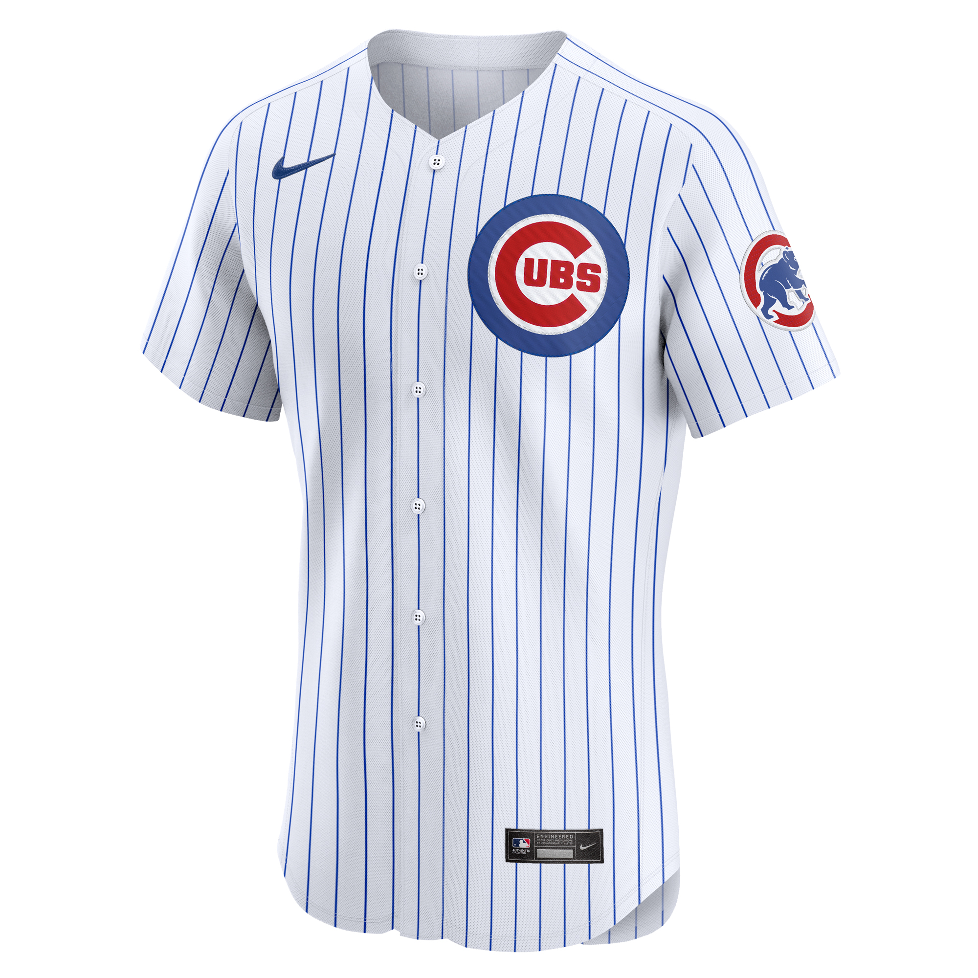 Men's Nike White Chicago Cubs Home Elite Custom Jersey - Image 3