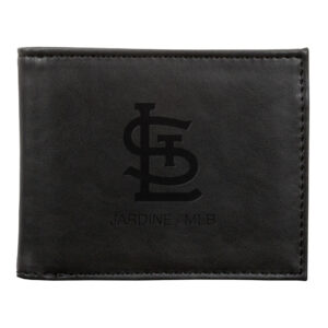 Black St. Louis Cardinals Laser-Engraved Billfold Wallet