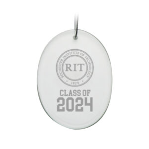 Rochester Institute of Technology Tigers Class of 2024 2.75'' x 3.75'' Oval Glass Ornament