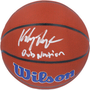 Klay Thompson Golden State Warriors Autographed Wilson Team Logo Basketball with "Dub Nation" Inscription