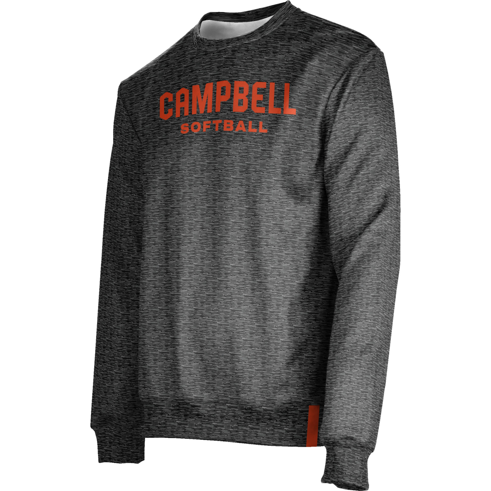 Men's ProSphere Black Campbell Fighting Camels Softball Crewneck Pullover Sweatshirt - Image 3