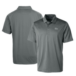 Men's Cutter & Buck Gray Ivy League Big & Tall Prospect Textured Stretch Polo