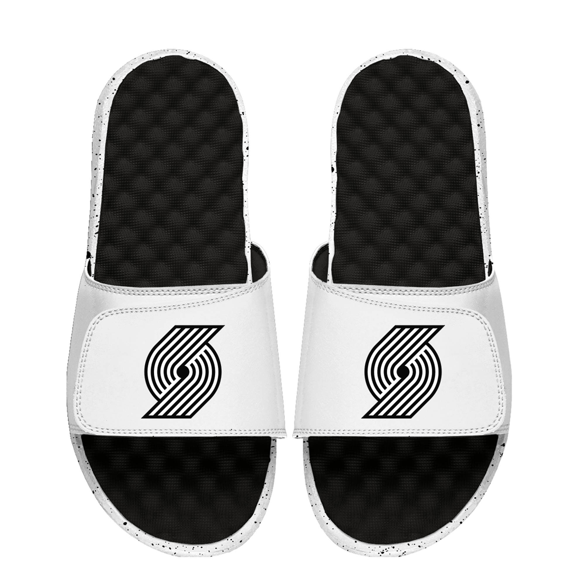 Unisex ISlide Black/White Portland Trail Blazers Cookies & Cream Slide Sandals