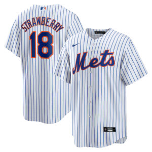 Men's Nike Darryl Strawberry White New York Mets Home Replica Player Jersey