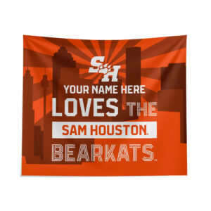 Pegasus Sam Houston State Bearkats 51" x 60" City Skyline Personalized Wall Tapestry