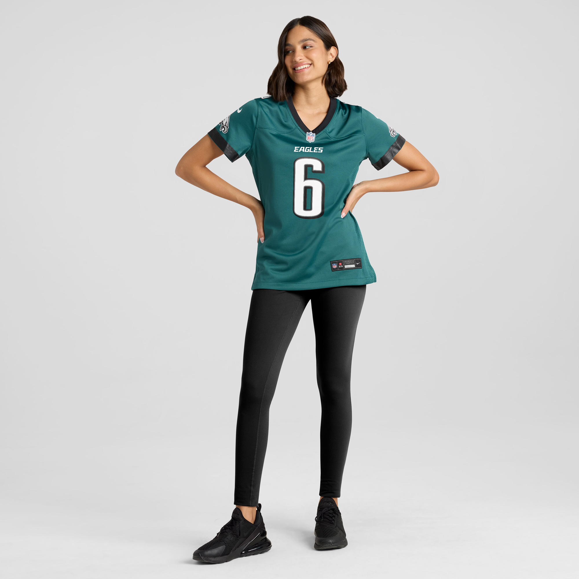 Women's Nike DeVonta Smith Midnight Green Philadelphia Eagles Team Game Jersey - Image 5
