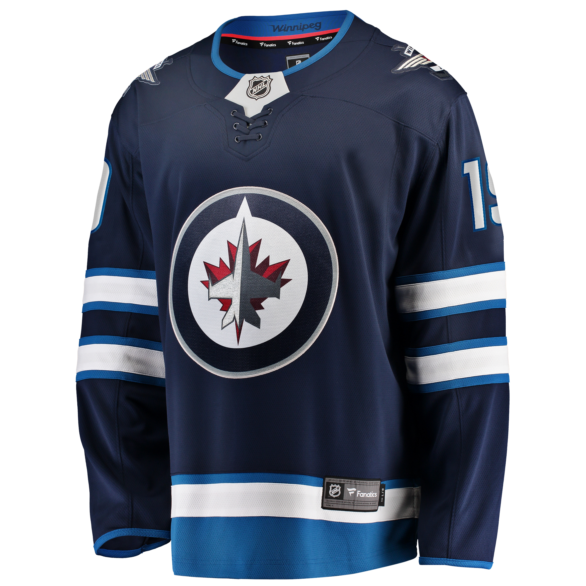 Men's Fanatics David Gustafsson Navy Winnipeg Jets Home Premier Breakaway Player Jersey - Image 6