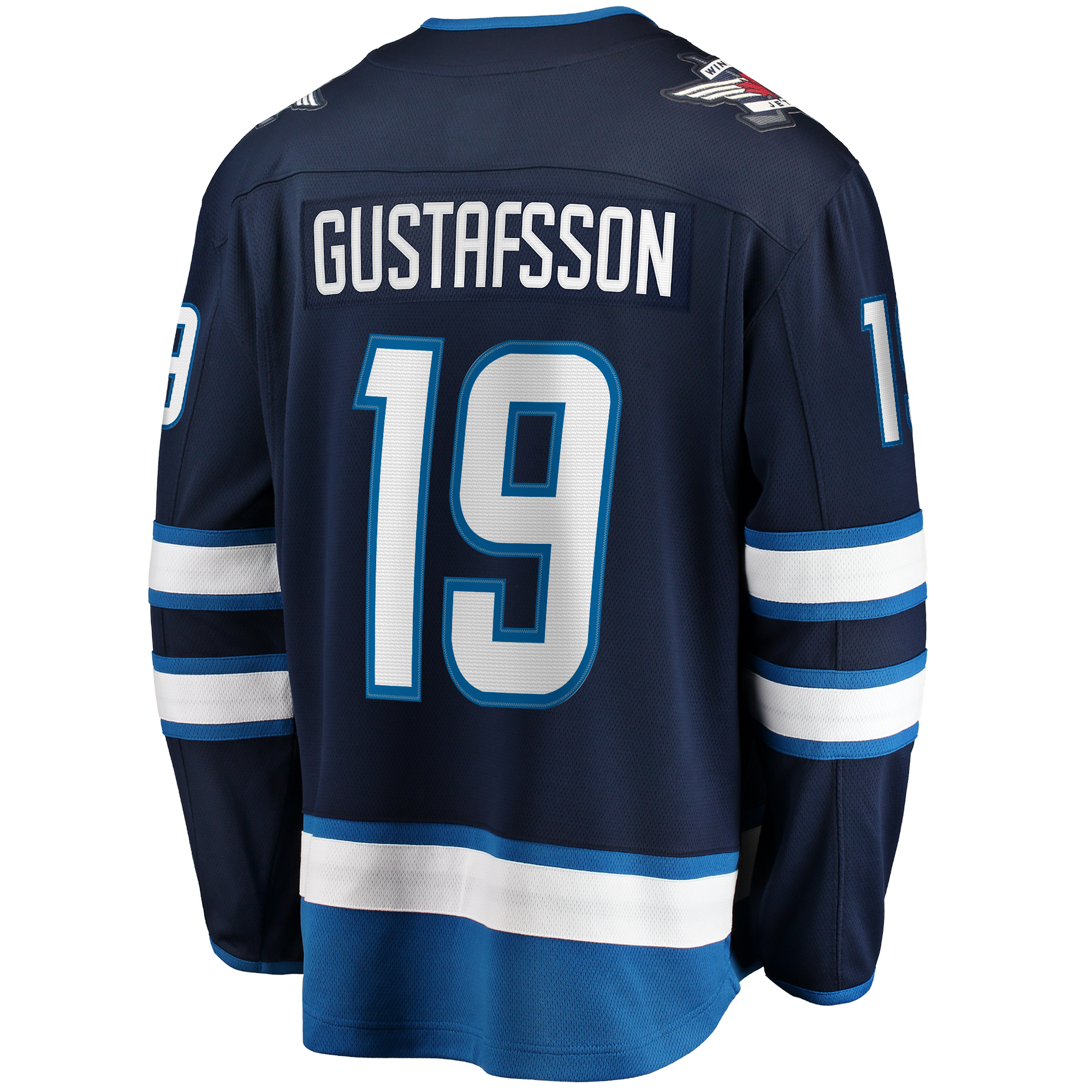 Men's Fanatics David Gustafsson Navy Winnipeg Jets Home Premier Breakaway Player Jersey - Image 7