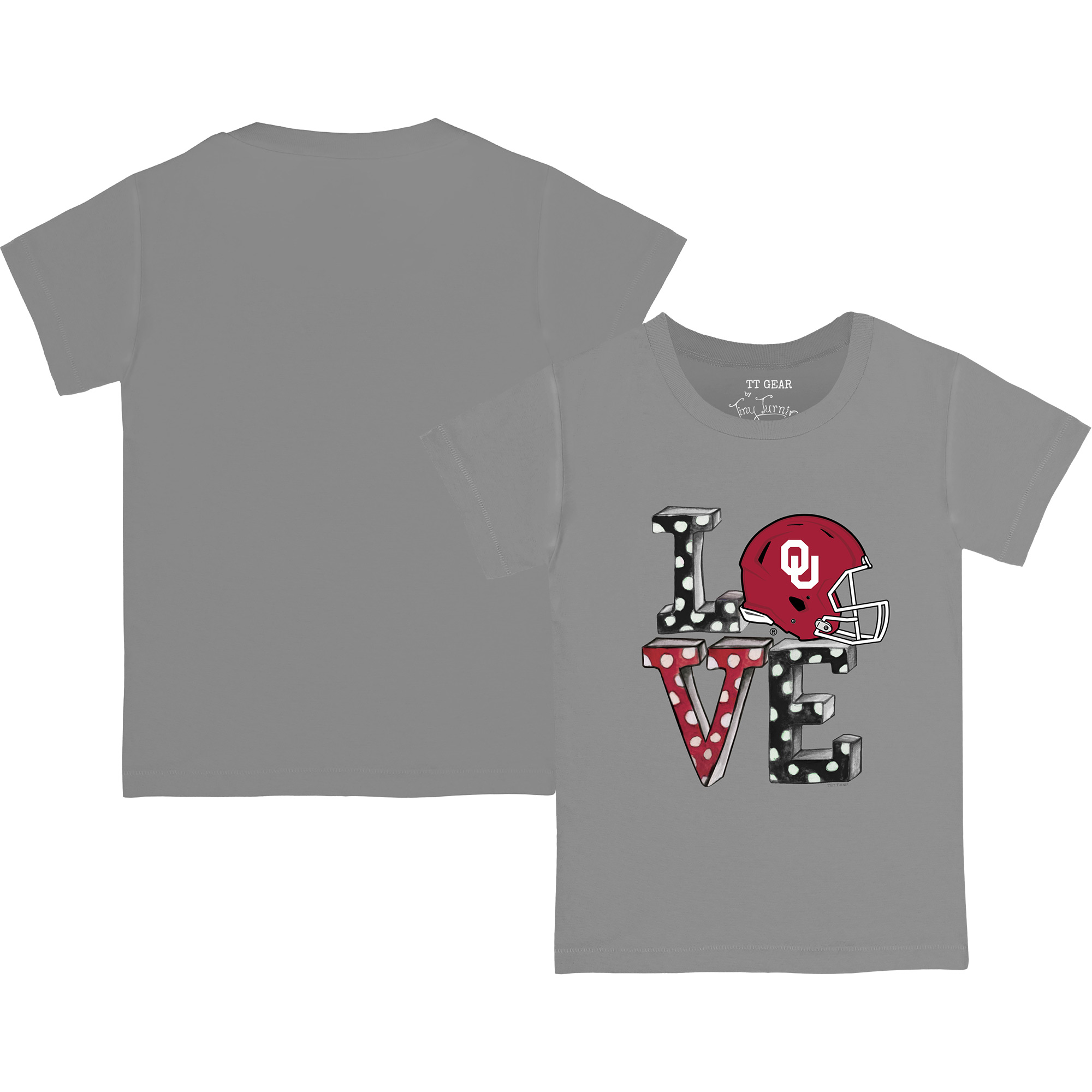 Youth Tiny Turnip Gray Oklahoma Sooners Love T-Shirt
