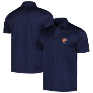 Men's 2024 U.S. Women's Open Under Armour Navy Tips Jacquard Polo