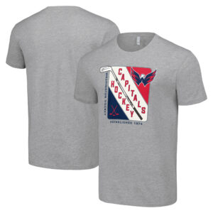 Men's Starter Heather Gray Washington Capitals Shield Graphic T-Shirt