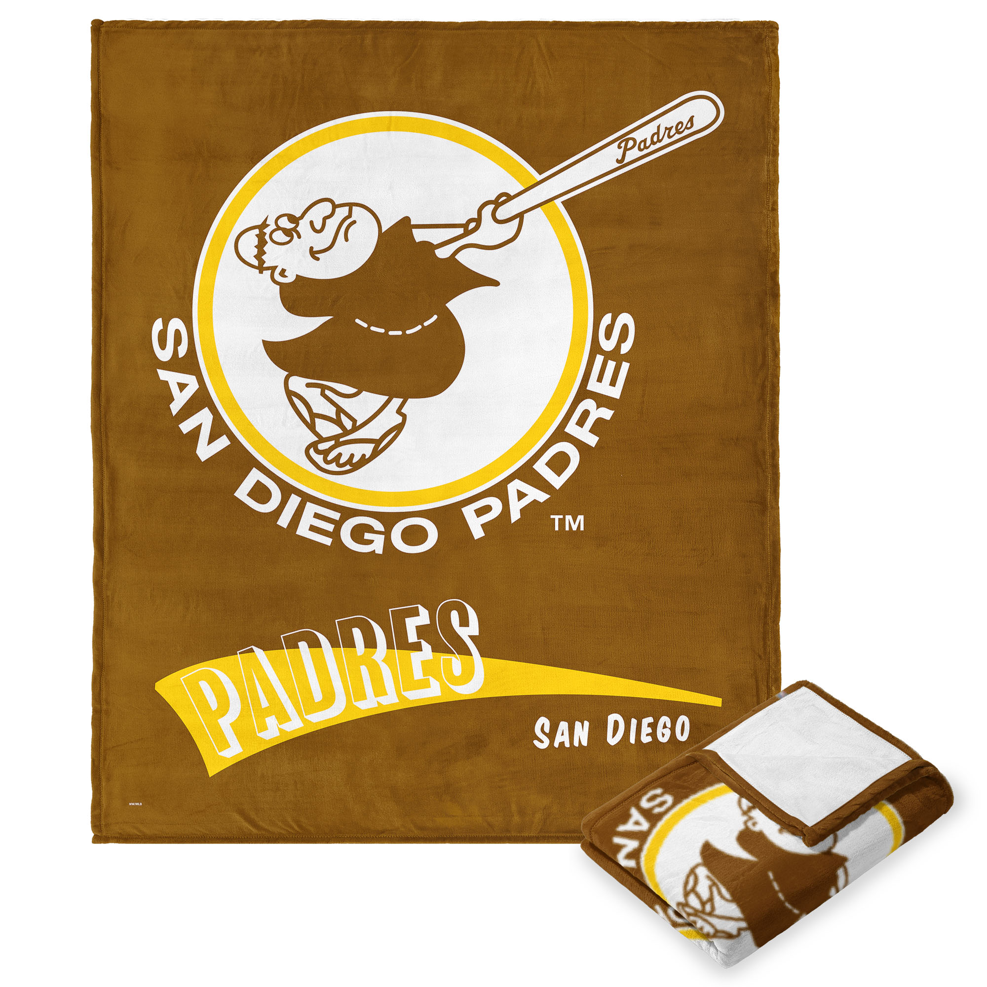 The Northwest Group San Diego Padres 50” x 60” Cooperstown Collection Silk Touch Throw Blanket