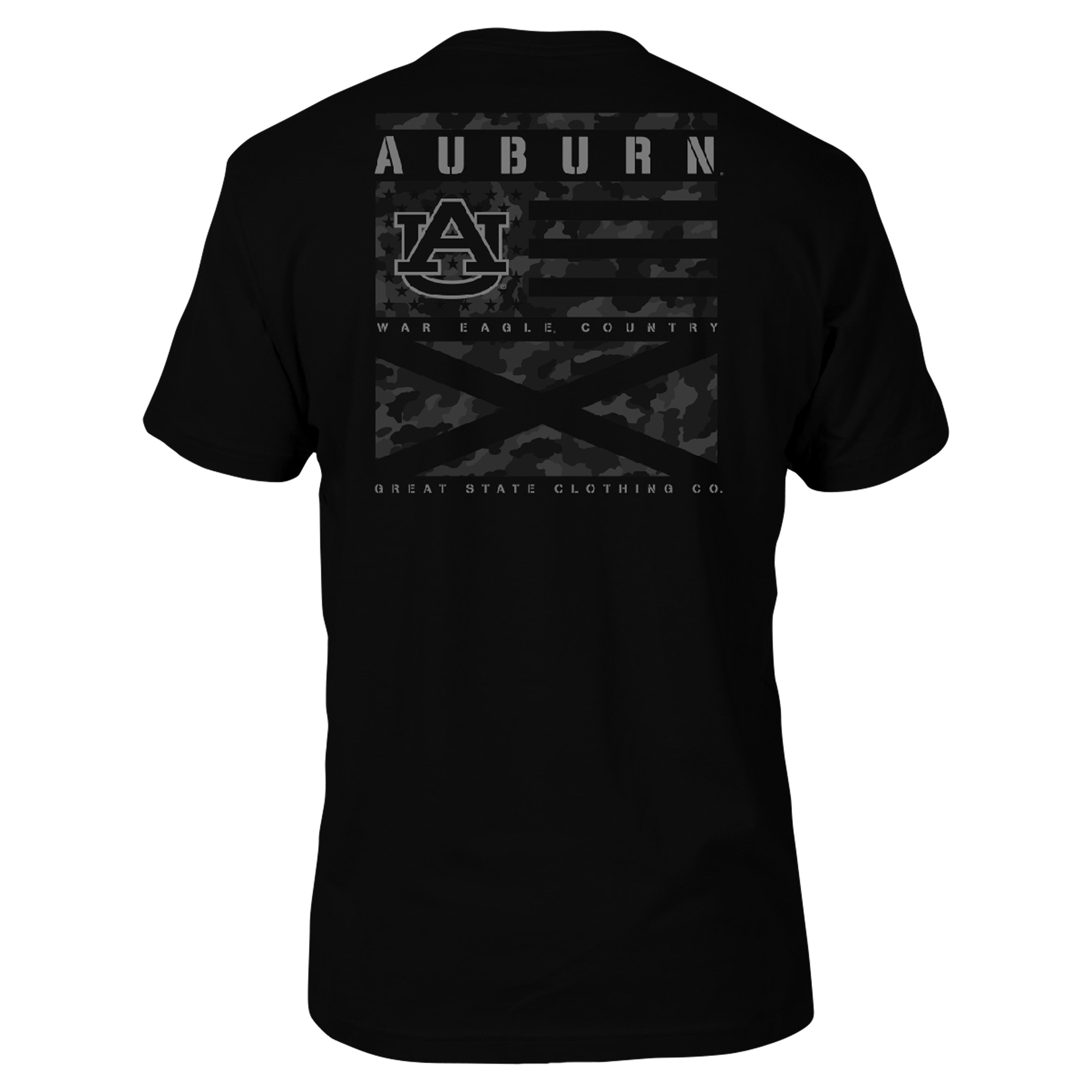 Men's Black Auburn Tigers Camo Flag Panel T-Shirt - Image 7