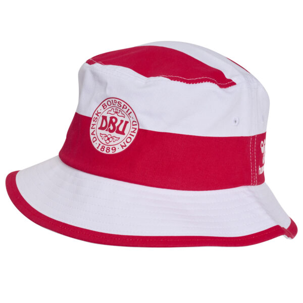 Men's White Denmark National Team Striped Bucket Hat - Image 4