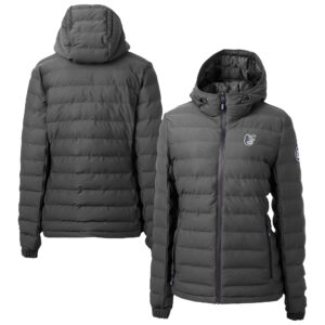 Women's Cutter & Buck  Gray Baltimore Orioles Mission Ridge Repreve Eco Insulated Full-Zip Puffer Jacket