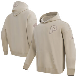 Men's Pro Standard Brown Philadelphia Phillies Drop Shoulder Fleece Pullover Sweatshirt