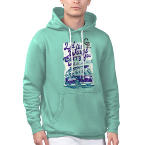 Men's Margaritaville Mint Colorado Rockies Bus Waves Graphic Pullover Hoodie