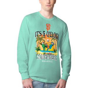 Men's Margaritaville Mint San Francisco Giants Five O'Clock Graphic Long Sleeve T-Shirt