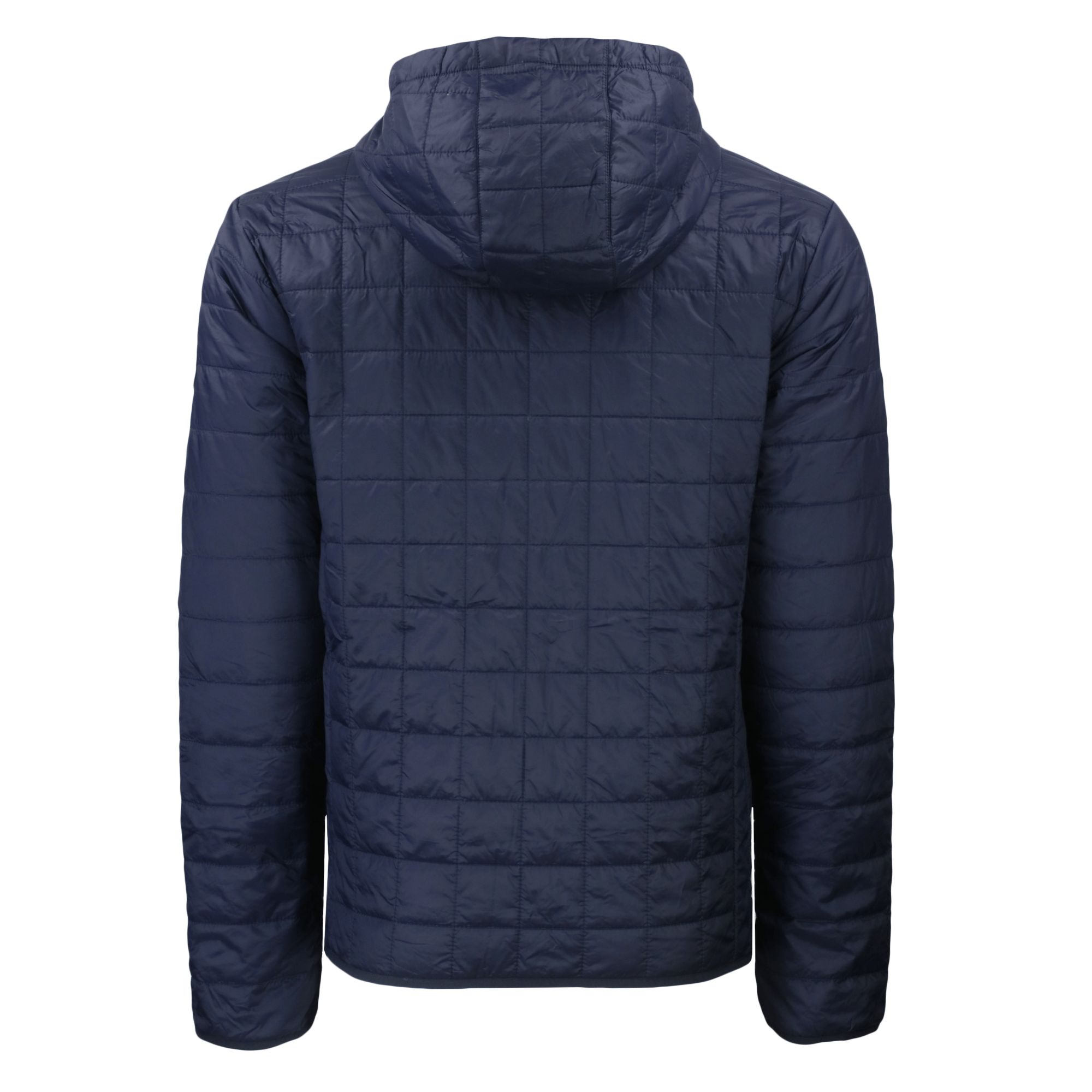 Men's Cutter & Buck Navy Cleveland Guardians Rainier Eco Primaloft Full-Zip Hoodie Jacket - Image 4