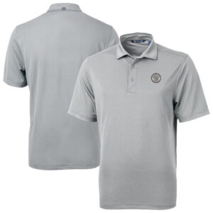 Men's Cutter & Buck Gray Milwaukee Brewers Virtue Eco Pique Recycled Polo