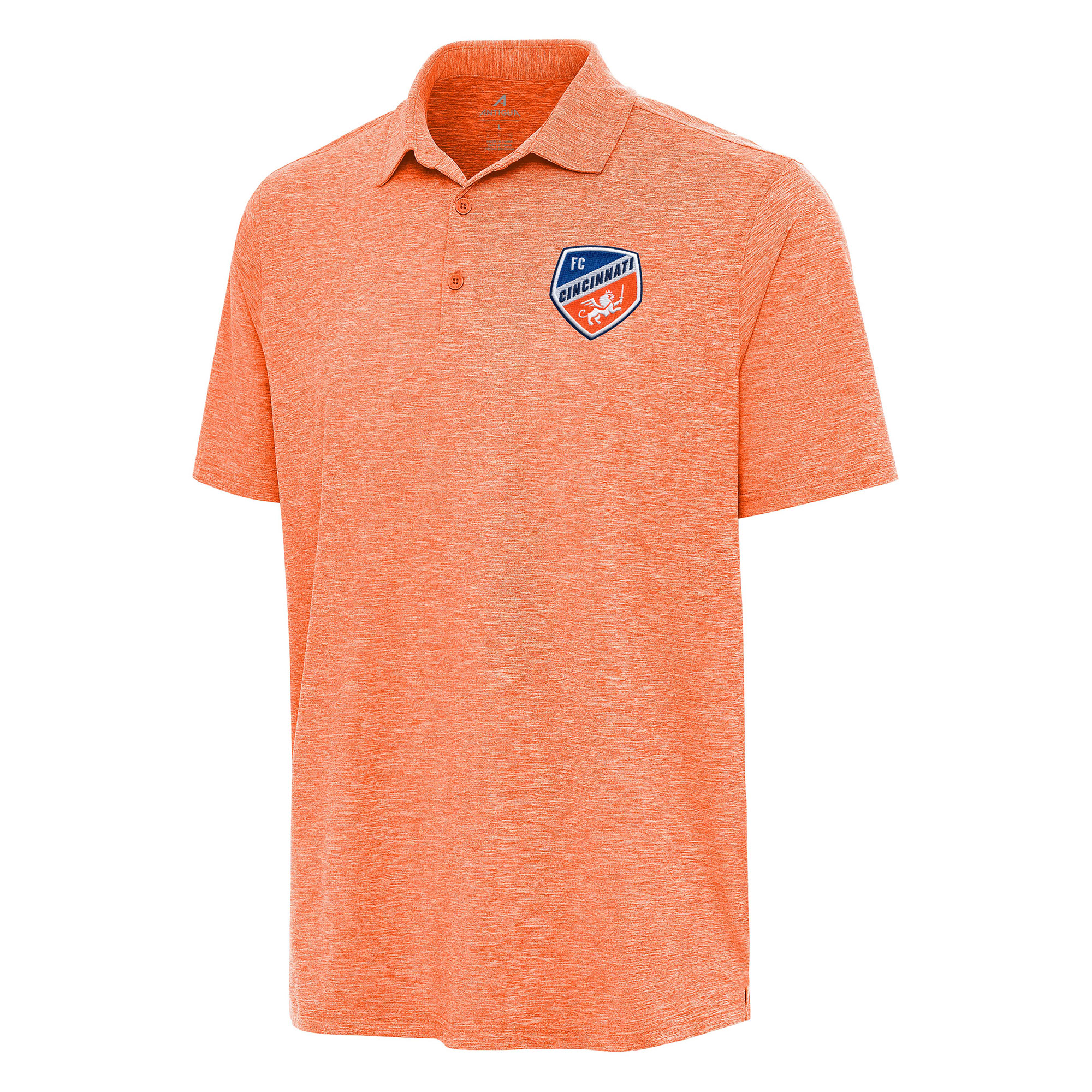 Men's Antigua Heather Orange FC Cincinnati Par 3 Polo