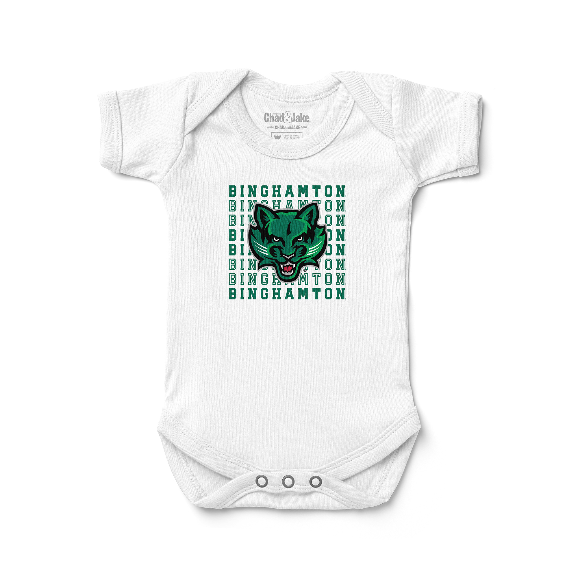 Newborn & Infant Chad & Jake White Binghamton Bearcats Retro Bodysuit