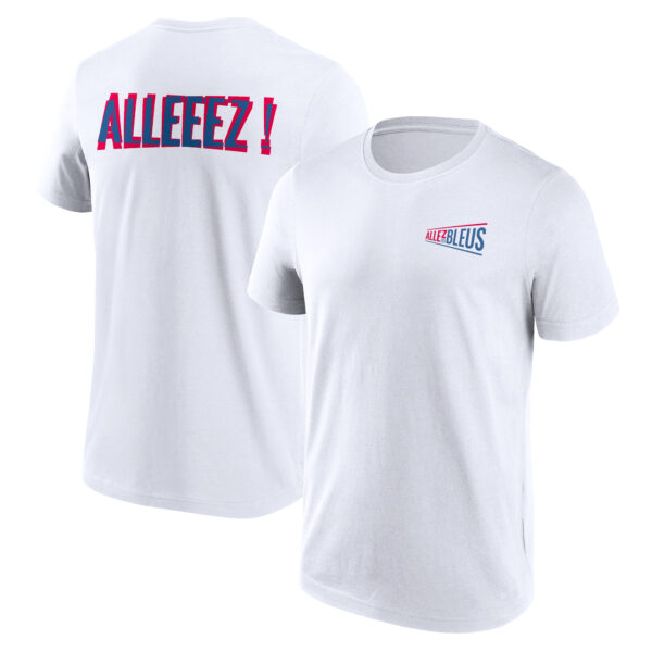 Men's Fanatics White Paris 2024 Summer Olympics Allez Les Blues Slogan T-Shirt - Image 5