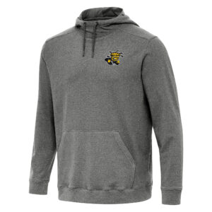 Men's Antigua Heather Charcoal Wichita State Shockers Cloud Pullover Hoodie