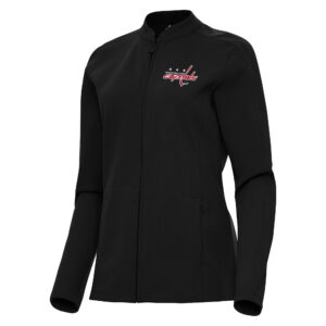 Women's Antigua  Black Washington Capitals Regard Full-Zip Jacket