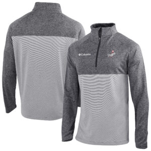 Men's Columbia Gray Los Angeles Dodgers Omni-Wick Rockin' It Raglan Quarter-Zip Top