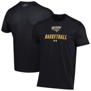 Men's Under Armour  Black Towson Tigers Basketball Performance T-Shirt