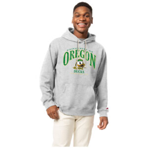Men's League Collegiate Wear  Heather Gray Oregon Ducks Essentials 2.0 Fleece Pullover Hoodie