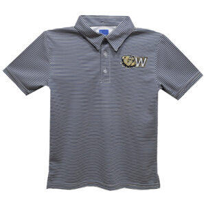 Toddler Vive La Fete Navy Wingate University Bulldogs Pencil Stripe Polo