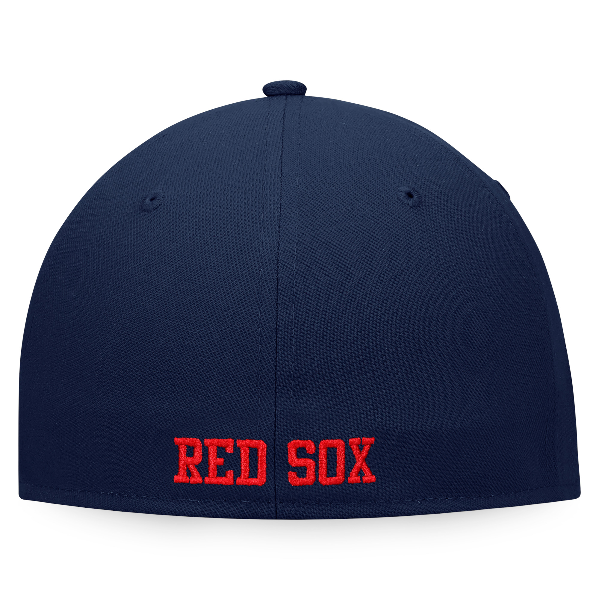 Men's Fanatics White/Navy Boston Red Sox Iconic Color Blocked Fitted Hat - Image 9