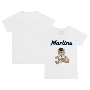 Infant Tiny Turnip White Miami Marlins Teddy Boy T-Shirt