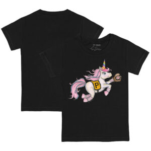Toddler Tiny Turnip Black Pittsburgh Pirates Unicorn T-Shirt