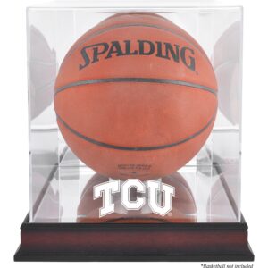 TCU Horned Frogs Mahogany Antique Finish Basketball Display Case with Mirror Back