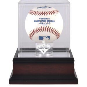 Kansas City Royals 2015 MLB World Series Champions Mahogany Baseball World Series Champions Logo Display Case