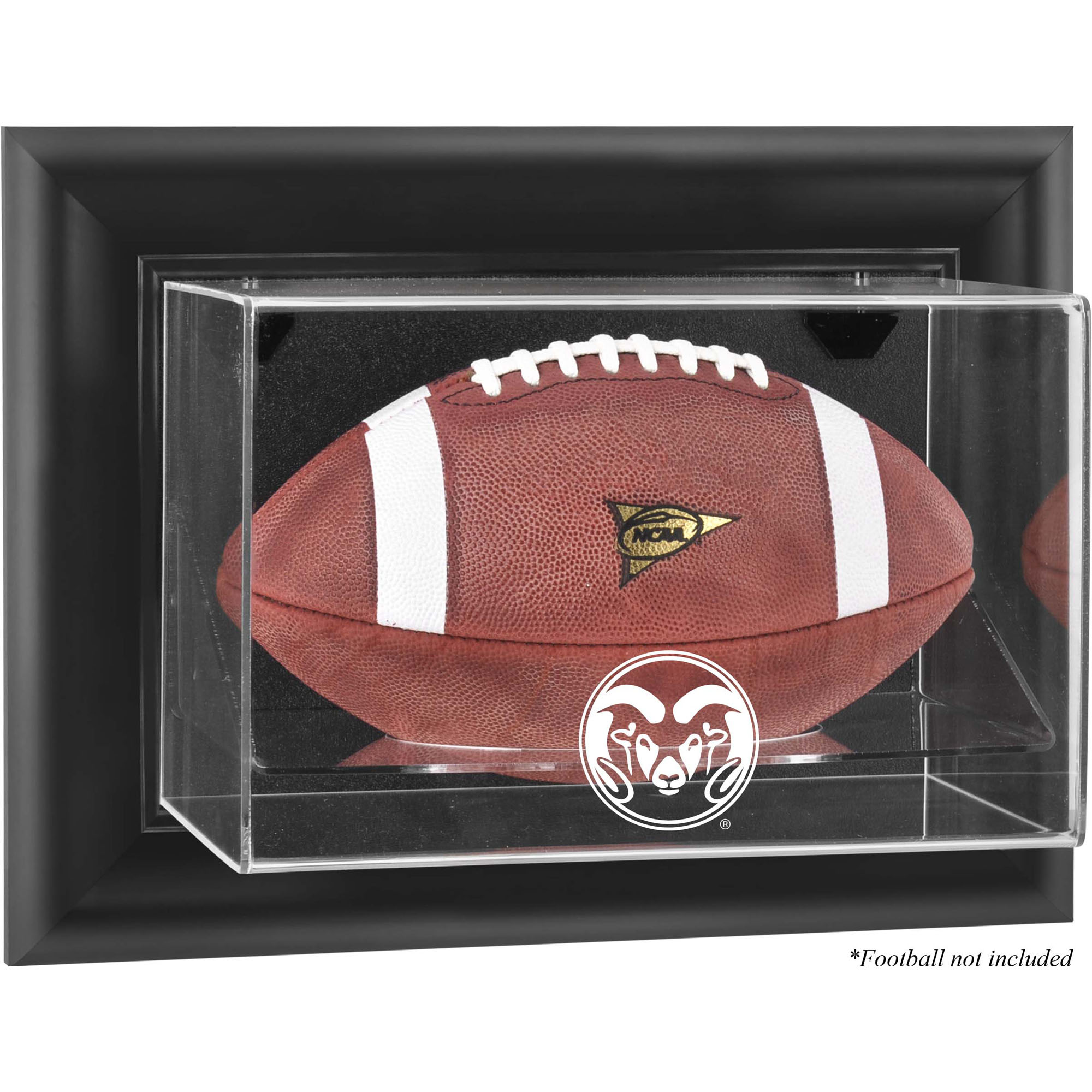 Colorado State Rams Black Framed Wall-Mountable Football Display Case