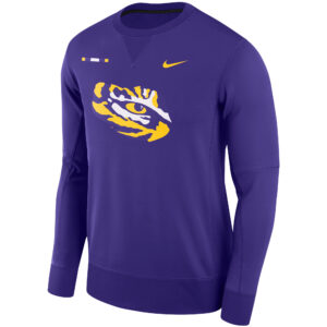 Men's Nike Purple LSU Tigers 2017 Sideline Performance Crew Sweatshirt