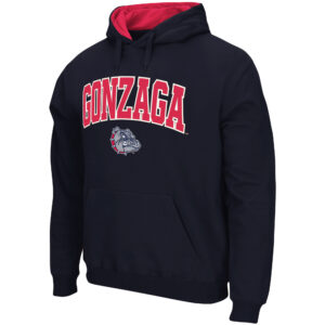 Men's Stadium Athletic Navy Gonzaga Bulldogs Arch & Logo Tackle Twill Pullover Hoodie