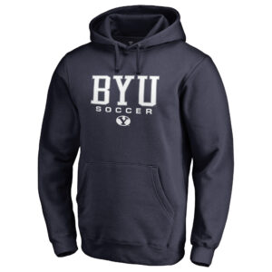 Men's Navy BYU Cougars True Sport Soccer Pullover Hoodie