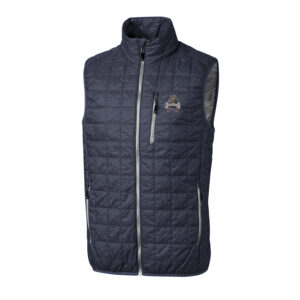 Men's Cutter & Buck Anthracite Utah State Aggies Big & Tall College Vault Rainier Full-Zip Vest