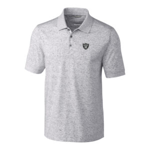 Men's Cutter & Buck Heather Gray Las Vegas Raiders Big & Tall Space Dye Advantage Polo