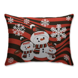Cleveland Browns 20'' x 26'' Holiday Team Snowman Bed Pillow