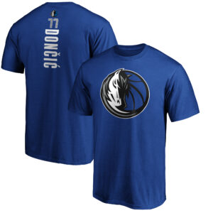 Men's Luka Doncic Royal Dallas Mavericks Team Playmaker Name & Number T-Shirt