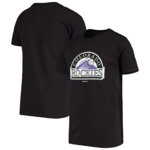 Youth Black Colorado Rockies Primary Logo Team T-Shirt