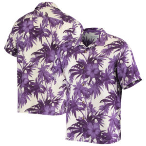 Men's Tommy Bahama Purple TCU Horned Frogs Harbor Island Hibiscus Button-Up Shirt